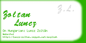 zoltan luncz business card