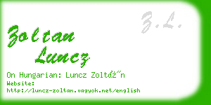 zoltan luncz business card